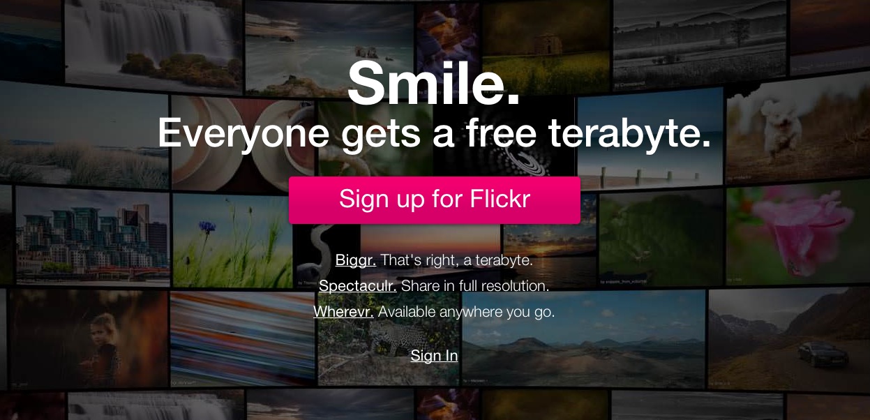 Flickr nâng dung lượng lưu trữ ảnh lên 1 terabyte
