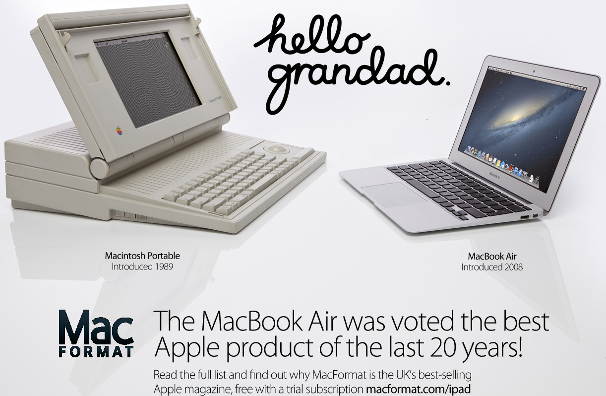 Mac Portable (1989) và Macbook Air (2013)