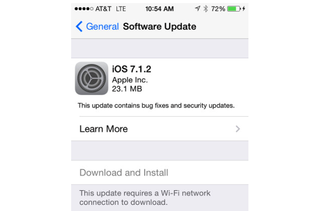 Nâng cấp iOS 7.1.2