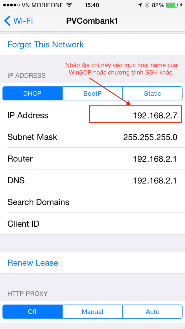 Xem địa chỉ IP của iPhone trên iOS 8