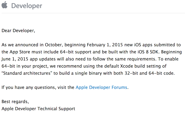 Nội dung bức thư Apple gởi đến các nhà phát triển và lập trình viên 