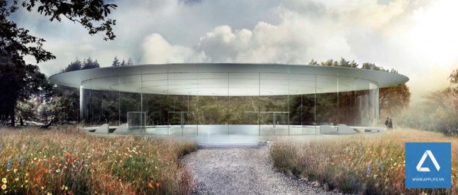 Thiết kế của phòng họp cho nhân viên và tổ chức các sự kiện của Apple - Ảnh: Wired
