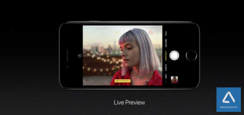 Chế độ chụp chân dung của iOS 10.1 dành riêng cho iPhone 7 Plus.