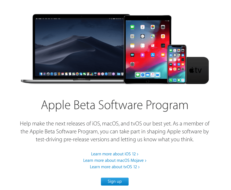 Apple BETA SOFTWARE PROGRAM