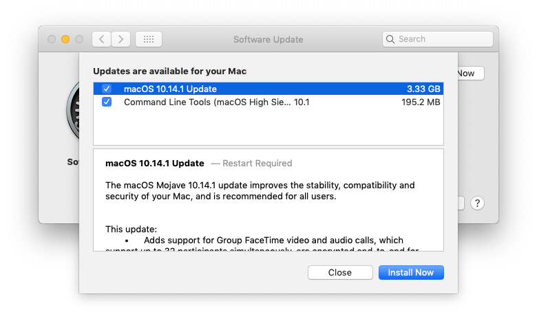 Những thay đổi chính trong MacOS Mojave 10.14.1