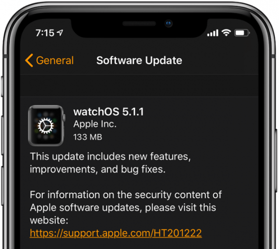 Apple WatchOS 5.1.1